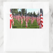 USA American Flags Memorial 長方形シール (バッグ)
