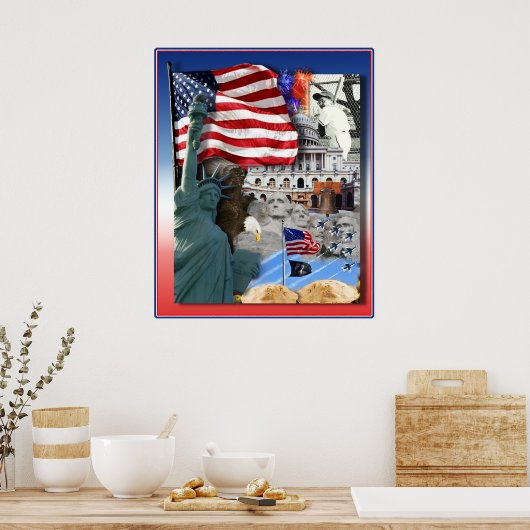 USA American Symbols ポスター (キッチン)