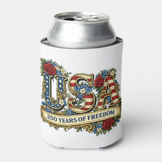 USA America's 250th Anniversary 缶クーラー (缶正面)