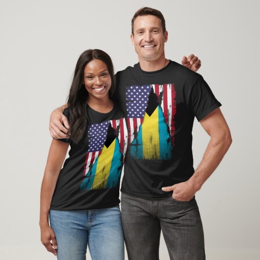 USA Bahamas Flag Distressed Bahamian Pride Tシャツ (ユニセックス)