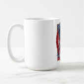 USA Bald Eagle Emblem American Flag Soccer Gift コーヒーマグカップ (左)