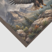USA Bald Eagle flying over Rocky Mountains 薄葉紙 (詳細)