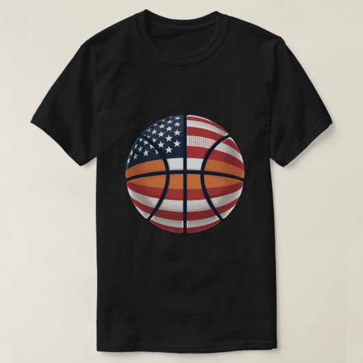 USA Basketball Shirt American Flag Basketball Tee  Tシャツ (デザイン正面)