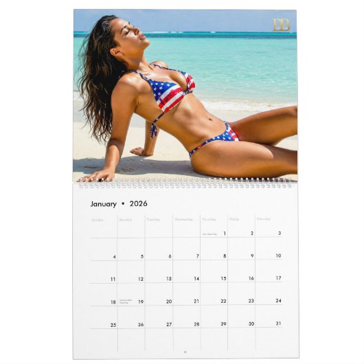 USA Bikini Calendar 1 カレンダー (1月 2026)