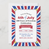 USA Birthday Party Invitation 招待状 (正面)