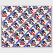 USA-BMXのバイクもしくは自転車に乗る人 ラッピングペーパー (フラット)