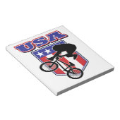 USA BMXバイクもしくは自転車に乗る人 ノートパッド (アングル)