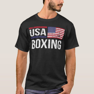 USA Boing American Flag Gym Sparringraining Amateu Tシャツ