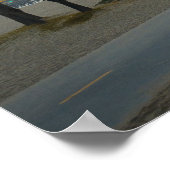 USA, California, Santa Monica Pier at sunset ポスター (角)