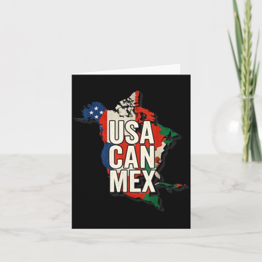 Usa Can Mex Soccer North America Football Fan  カード (正面)