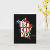 Usa Can Mex Soccer North America Football Fan  カード (黄色い花)