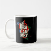 Usa Can Mex Soccer North America Football Fan  コーヒーマグカップ (左)