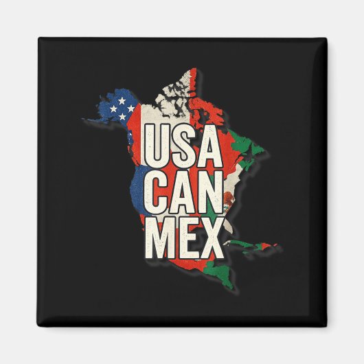 Usa Can Mex Soccer North America Football Fan  マグネット (正面)