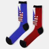 USA Canada Socks Custom US Canada Crew Socks ソックス (左)