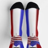 USA Canada Socks Custom US Canada Crew Socks ソックス (上部)