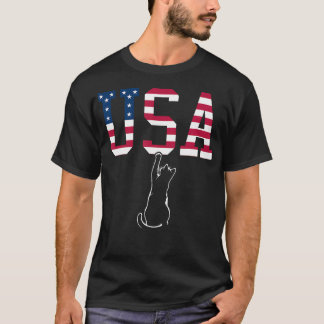 Usa Cat おもしろい Shirt Usaおもしろい Shirt Usa Kitten Tシャツ
