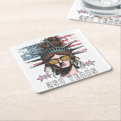 USA Celebrating 250 Years Paper Coaster スクエアペーパーコースター (アングル)