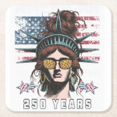 USA Celebrating 250 Years Paper Coaster スクエアペーパーコースター (正面)