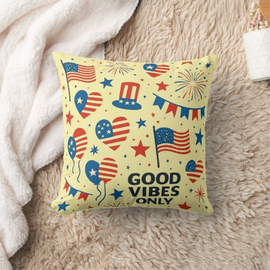 USA Celebration Pattern クッション (ブランケット)