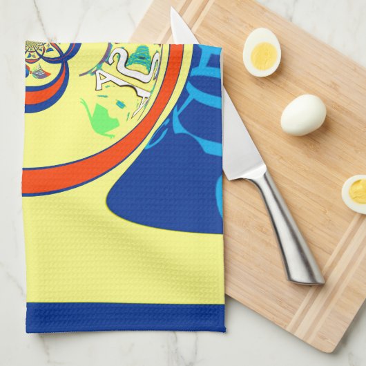 USA Changeカラフル:フェスティバルデザインアートプリント キッチンタオル (四つ折り)