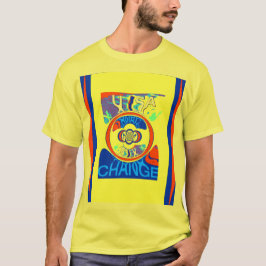 USA Changeカラフル:フェスティバルデザインアートプリント Tシャツ
