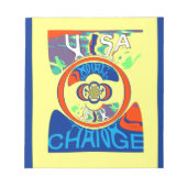 USA Changeカラフル:フェスティバルデザイン ノートパッド (正面)