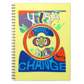 USA Changeカラフル:フェスティバルデザイン ノートブック (正面)