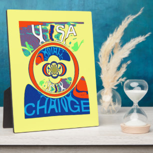 USA Changeカラフル:フェスティバルデザイン フォトプラーク