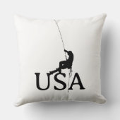 USA Climbing Silhouette Minimalist Decor クッション (裏面)