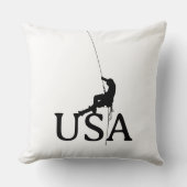 USA Climbing Silhouette Minimalist Decor クッション (正面)