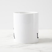 USA Climbing Silhouette Minimalist Design ジャンボコーヒーマグカップ (正面)