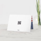 USA Constitution With Flag for Birthday カード (裏面)