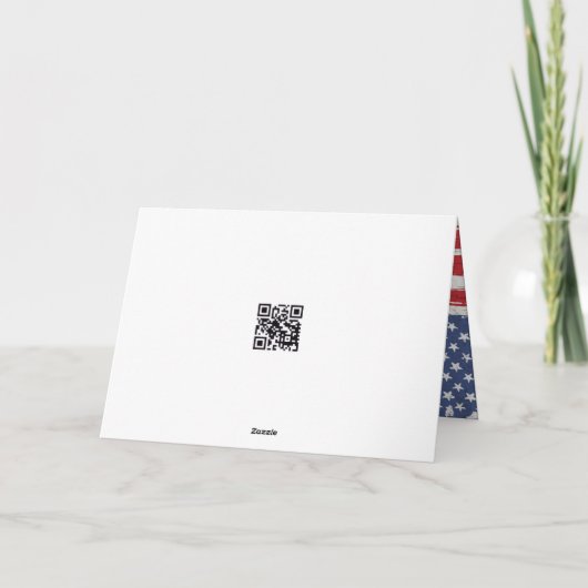 USA Constitution With Flag for Birthday カード (裏面)