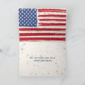 USA Constitution With Flag for Birthday カード (内部)