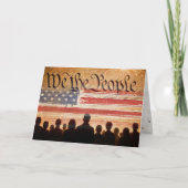 USA Constitution With Flag for Birthday カード (正面)