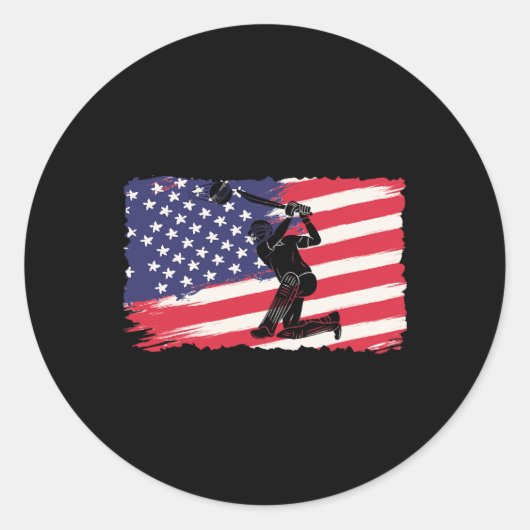 Usa Cricket Jersey America Cricket ラウンドシール (正面)