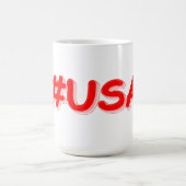 "#USA" Cute Design. Buy Now コーヒーマグカップ (中央)