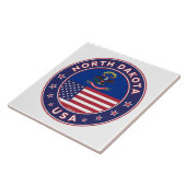 USA_Dakota_circle_with_fl - WITH_FLAG_North Dakota タイル (側面)
