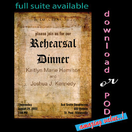 USA Declaration Independence Amazing Parchment 招待状