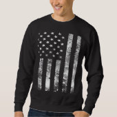 USA distressed American Flag スウェットシャツ (正面)