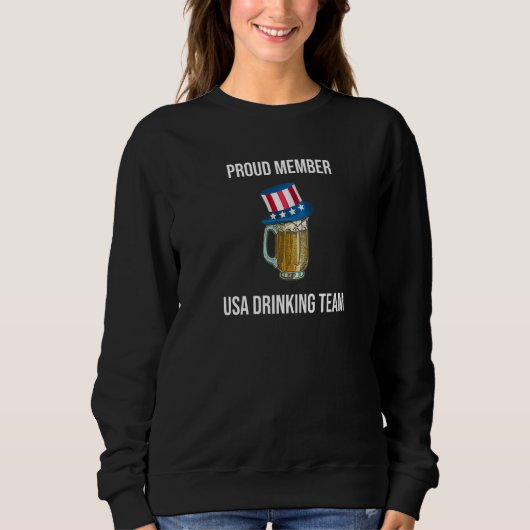 USA Drinking Team Proud Member Drinkers  1 スウェットシャツ (正面)