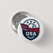 USA Eagle Crest 缶バッジ (正面&裏面)