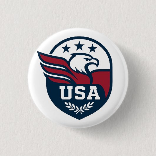 USA Eagle Crest 缶バッジ (正面)