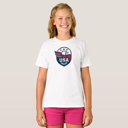 USA Eagle Crest Tシャツ (正面フル)