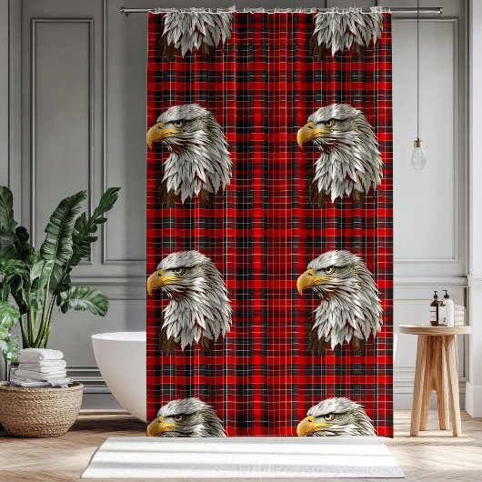 USA Eagle Curtain Celebrate Freedom Every Day シャワーカーテン