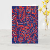 USA Eagle Democratic Patriot カード (黄色い花)