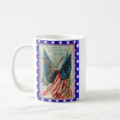 USA Eagle Fourth of July Patriotic Flag コーヒーマグカップ (左)
