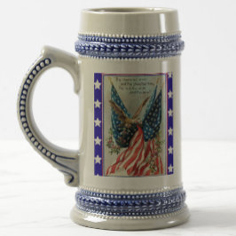 USA Eagle Fourth of July Patriotic Flag ビールジョッキ