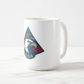 USA Eagle Pyramid Emblem — Eye of Providence コーヒーマグカップ (正面右)