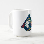 USA Eagle Pyramid Emblem — Eye of Providence コーヒーマグカップ (正面左)